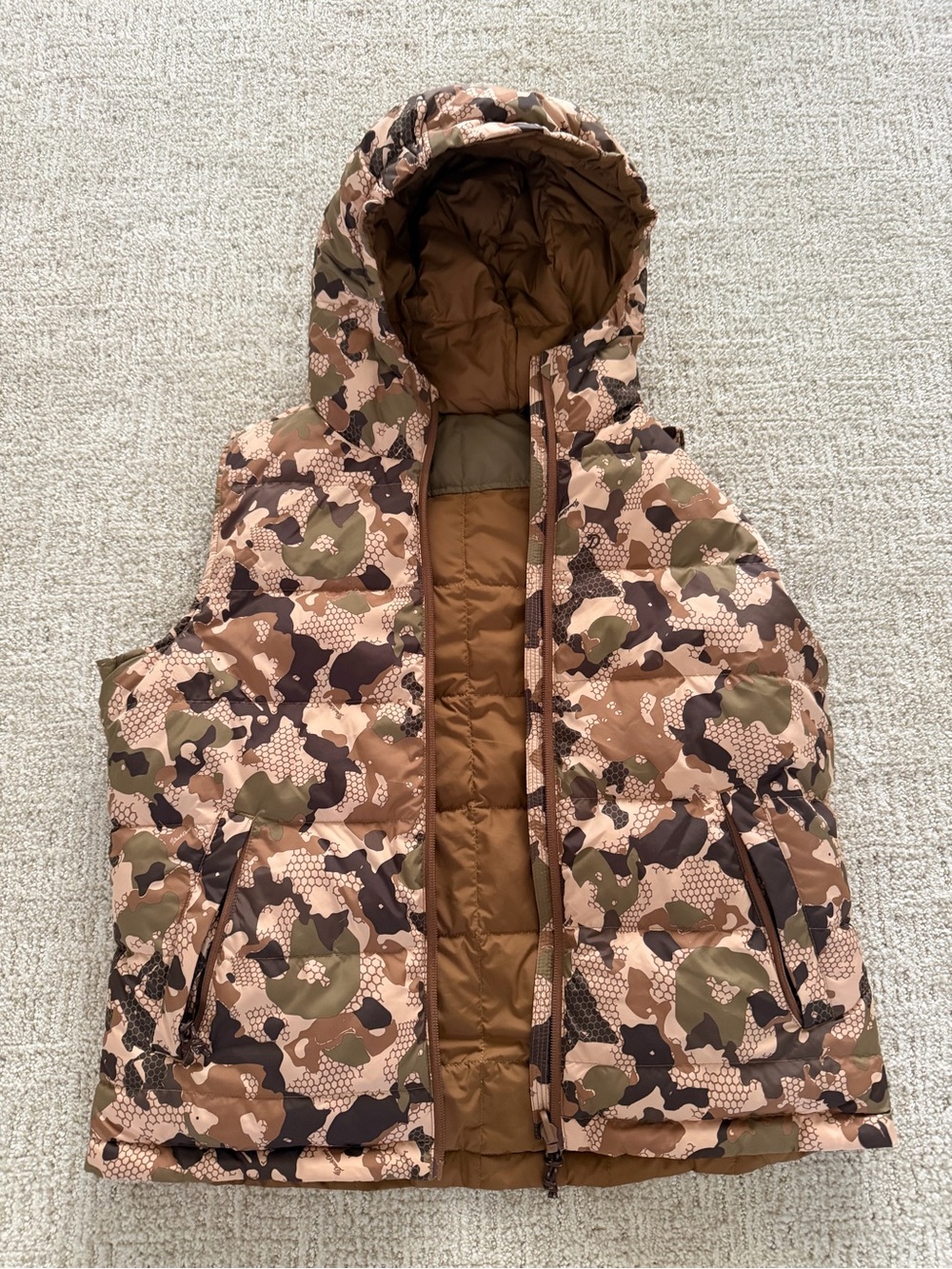 Puffy Vest with Hood - Reversible